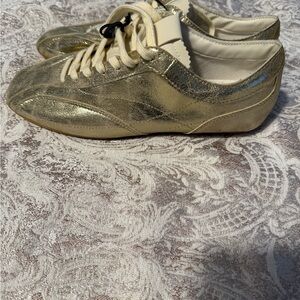 Gold Women's Zara Sneakers size 39